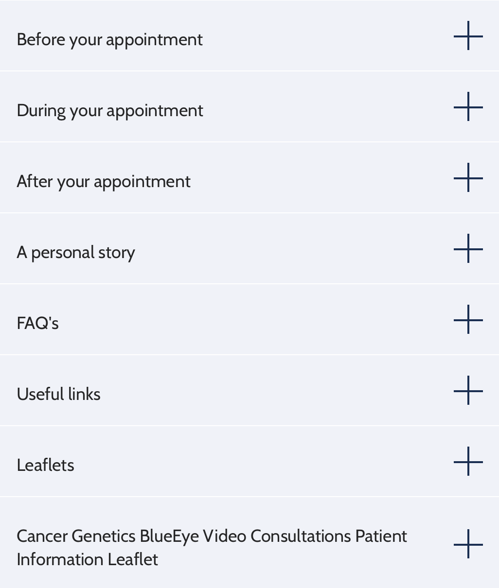 Cancer Genetic Appointments
