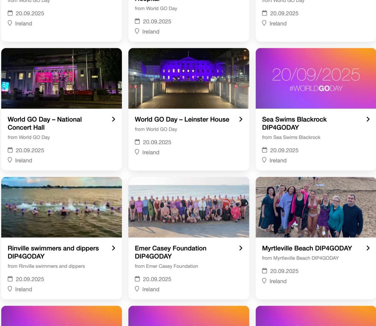 World GO Day Planned Activities in&nbsp;Ireland